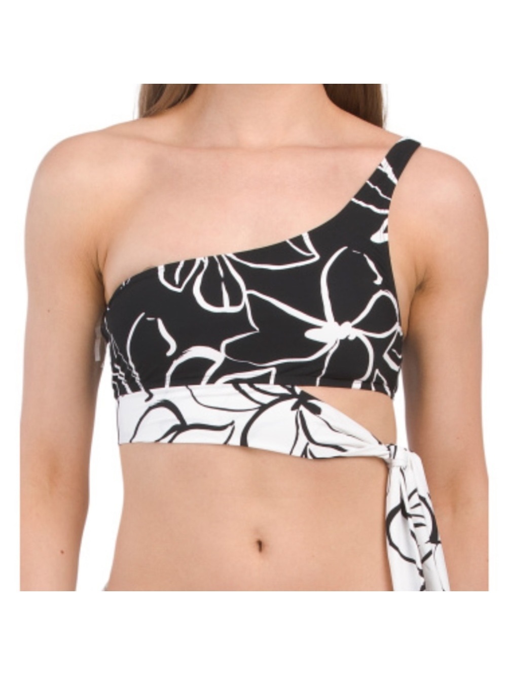 La Blanca one shoulder swim top NWT size 14